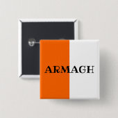 County Armagh Flag Badge Vierkante Button 5,1 Cm (Voorkant /achterkant)