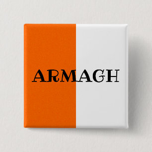 County Armagh Flag Badge Vierkante Button 5,1 Cm