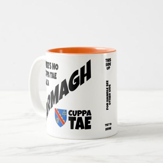 County Armagh Ireland Two-Tone Coffee Mok (Voorkant links)
