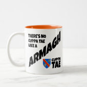County Armagh Ireland Two-Tone Coffee Mok (Links)