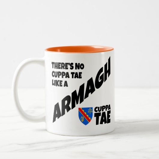 County Armagh Ireland Two-Tone Coffee Mok (Links)