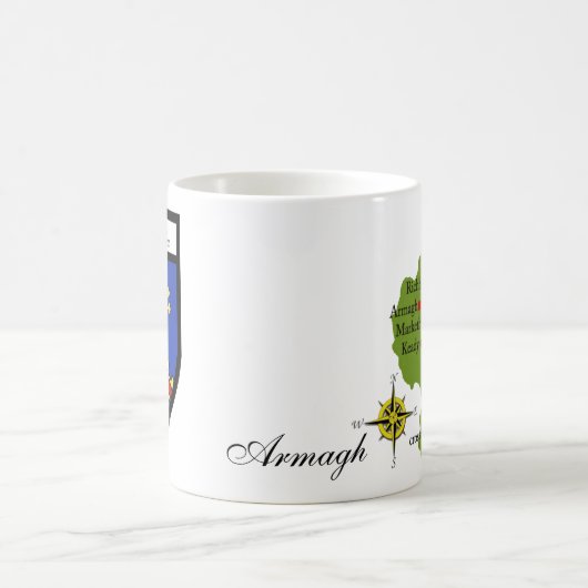 County Armagh Map & Crest Mokken (Center)