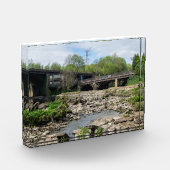 County Bridge en de rivier Calder, Sowerby Bridge Fotoblokken (Links)