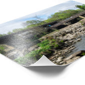 County Bridge en de rivier de Calder, Sowerby Brid Foto Afdruk (Hoek)