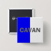 County Cavan Flag Badge Vierkante Button 5,1 Cm (Voorkant /achterkant)