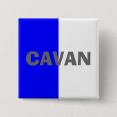 County Cavan Flag Badge Vierkante Button 5,1 Cm (Voorkant)