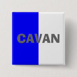 County Cavan Flag Badge Vierkante Button 5,1 Cm