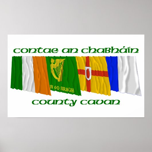 County Cavan Flags Poster (Voorkant)