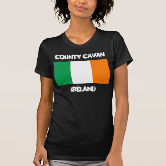 County Cavan, Ierland met Ierse vlag T-shirt (Voorkant)