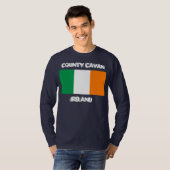 County Cavan, Ierland met Ierse vlag T-shirt (Voorkant volledig)