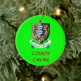 County Cavan Ireland Custom Kerstversient Keramisch Ornament
