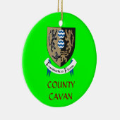 County Cavan Ireland Custom Kerstversient Keramisch Ornament (Rechts)