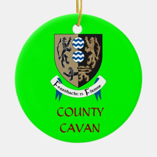 County Cavan Ireland Custom Kerstversient Keramisch Ornament (Voorkant)