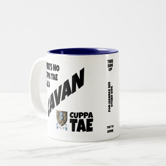 County Cavan Ireland Two-Tone Coffee Mok (Voorkant links)