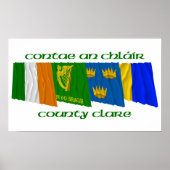 County Clare Flags Poster (Voorkant)