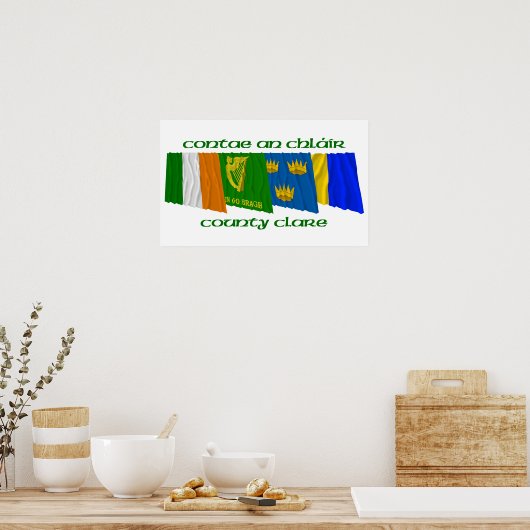 County Clare Flags Poster (Keuken)