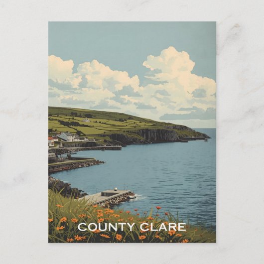 County Clare Ierland Briefkaart (Voorkant)
