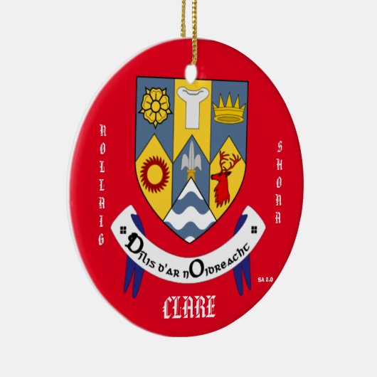 County Clare Ireland Circle Ornament (Rechts)