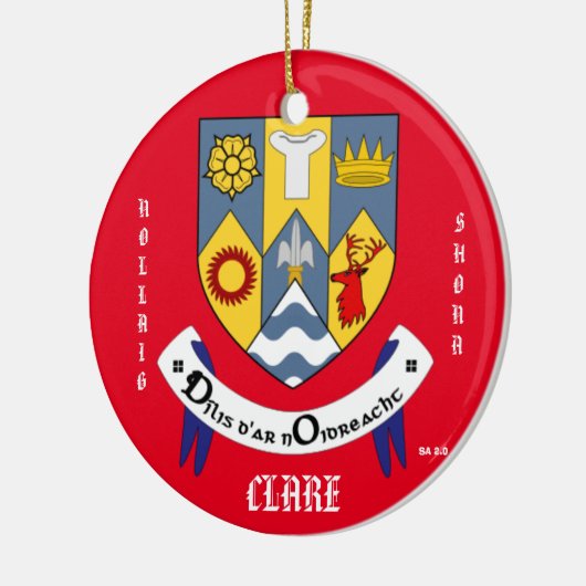 County Clare Ireland Circle Ornament (Links)