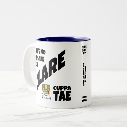 County Clare Ireland Two-Tone Coffee Mok (Voorkant links)