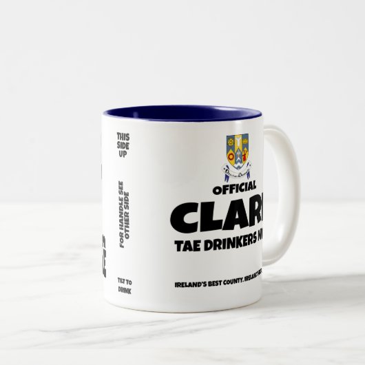 County Clare Ireland Two-Tone Coffee Mok (Voorkant rechts)