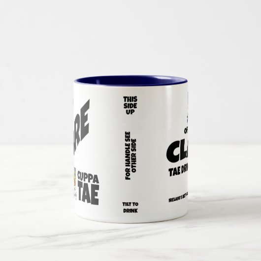 County Clare Ireland Two-Tone Coffee Mok (Center)