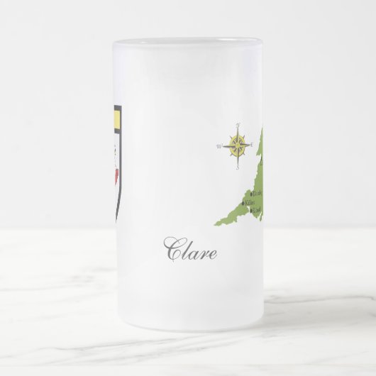 County Clare Map & Crest Mokken (Center)