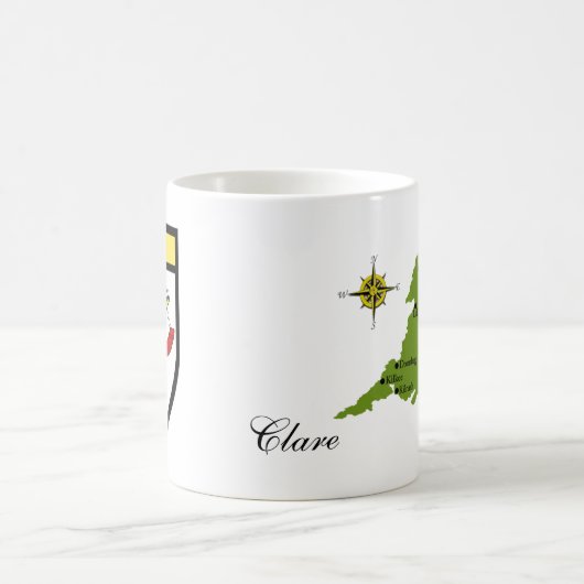 County Clare Map & Crest Mokken (Center)