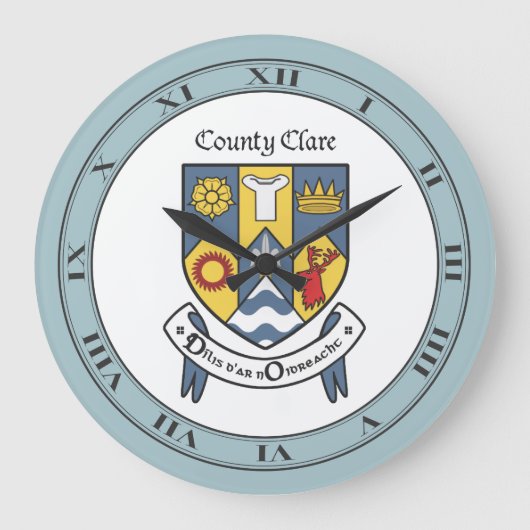 County Clare Wall Clock Grote Klok (Voorkant)