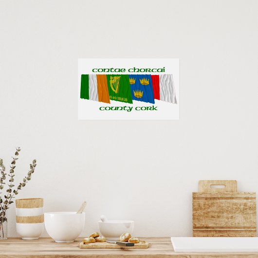 County Cork Flags Poster (Keuken)