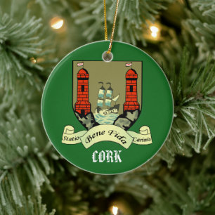 County Cork Ireland kerstversiering Keramisch Ornament