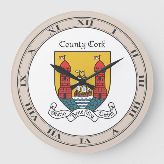 County Cork Wall Clock Grote Klok (Voorkant)
