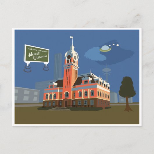 County Courthouse, Merrill, Wisconsin Briefkaart (Voorkant)
