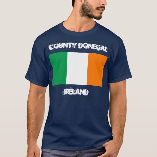 County Donegal, Ierland met Ierse vlag T-shirt (Voorkant)