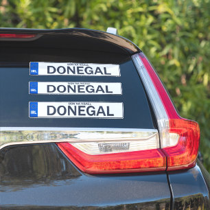 County Donegal Iers Reg Bord Decal Stickers x 3