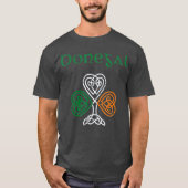 County Donegal Shamrock Ireland Flag craic en T-shirt (Voorkant)