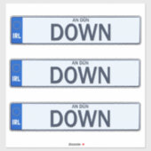 County Down Irish Reg Bord Decal Stickers x 3 (Vel)