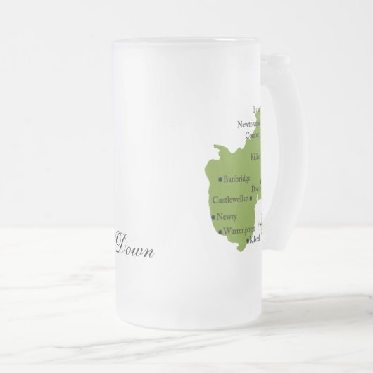 County Down Map en Crest Mokken (Voorkant rechts)