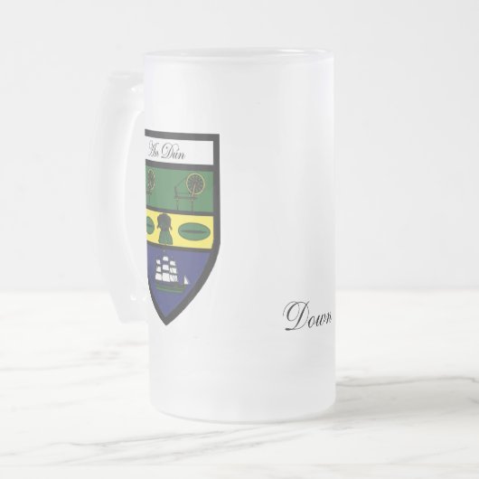 County Down Map en Crest Mokken (Voorkant links)