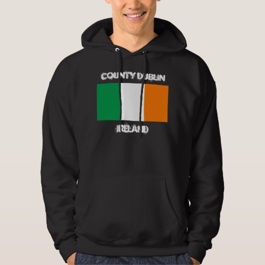 County Dublin, Ierland met Ierse vlag Hoodie (Voorkant)
