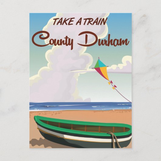 County Durham Treinreisposter Briefkaart (Voorkant)
