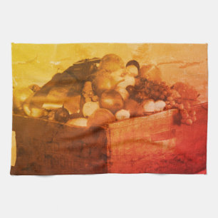 County Fair Blue Ribbon Fruit in Sepia  Theedoek