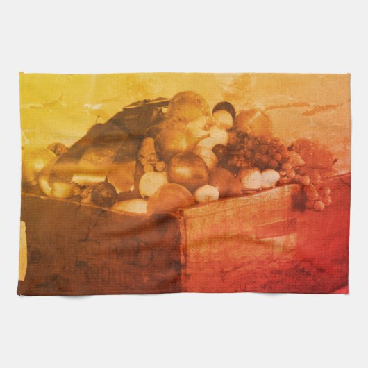 County Fair Blue Ribbon Fruit in Sepia  Theedoek (Horizontaal)