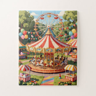 County Fair Carousel for Seniors 30 Large Piece Legpuzzel