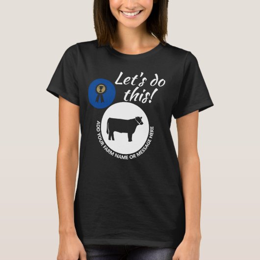 County Fair Livestock Market Steer Dark T-shirt (Voorkant)