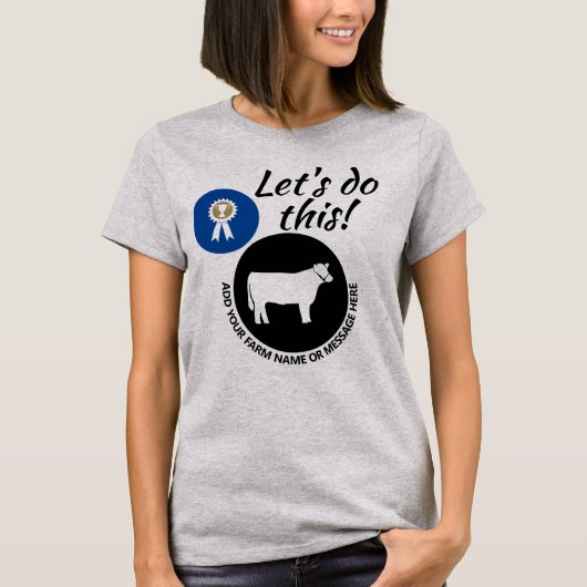 County Fair Livestock Market Steer T-shirt (Voorkant)