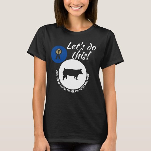 County Fair Livestock Market Swine Dark T-shirt (Voorkant)