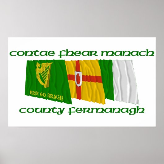 County Fermanagement Flags Poster (Voorkant)