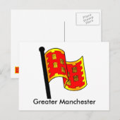County Flag van Greater Manchester Briefkaart (Voorkant / Achterkant)