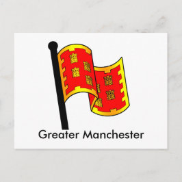 County Flag van Greater Manchester Briefkaart